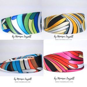 4 Satin Groovy Satin Retro Style Mix Headband